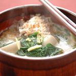 あしたばと里芋の味噌汁