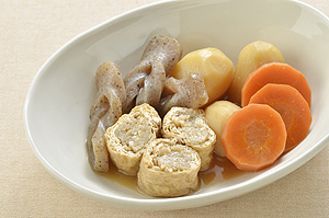 えのきだけの信田巻きと根菜の煮もの
