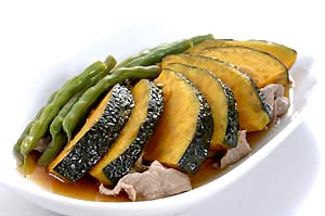 かぼちゃと牛肉の南蛮漬け風サラダ