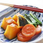 かぼちゃ・にんじん・にらの味噌煮