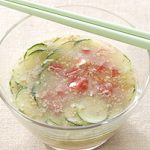 きゅうりとトマトの冷やし汁