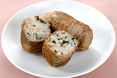 くるみ入りにらごはんの豚肉巻き