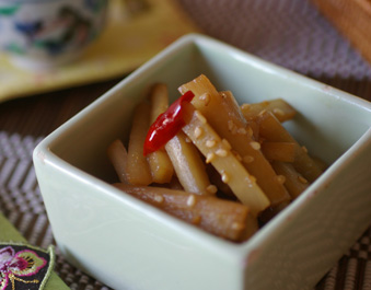 ごぼうの即席中華漬け