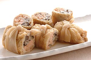 しいたけと鮭の信田巻き
