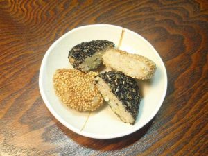 しょうが五平餅のごま焼き