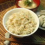 すぎなとアジのしょうが炊き込みご飯