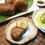 すりおろしわさびの牛肉巻きおにぎり