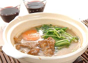 せりと鴨の冶部煮風