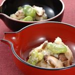 そら豆としいたけのおろし和え