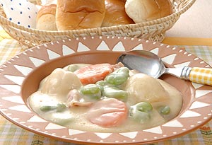 そら豆のホワイトシチュー