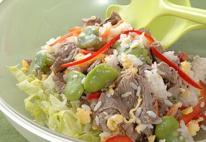 そら豆のライスサラダ