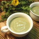 たんぽぽの豆乳スープ