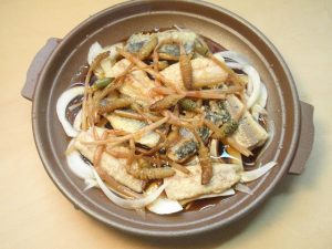 つくしとイワシの卵とじ