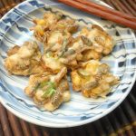 つくしと鶏肉の天ぷら