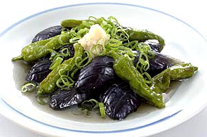 なすとししとうがらしの揚げ浸し