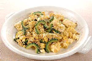 にがうりのツナ入り豆腐チャンプルー