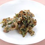にらとイワシのかき揚げ