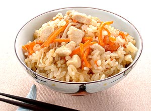 にんじんのマヨネーズ入り炊き込みごはん