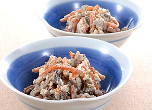にんじんの白和え