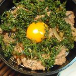 はこべと牛肉のすき焼き風