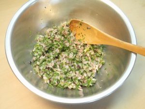 はこべと雑穀米のくるみ味噌おにぎり