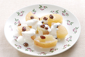 はちみつりんご煮ヨーグルトがけ