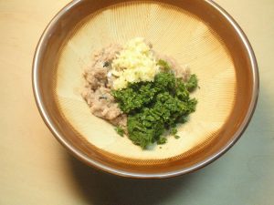 はるじおんとサンマの蒸し餃子