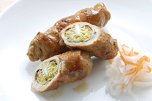 ふきのとうの豚肉巻き