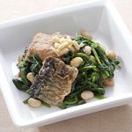ほうれん草とサンマの酢漬け和え