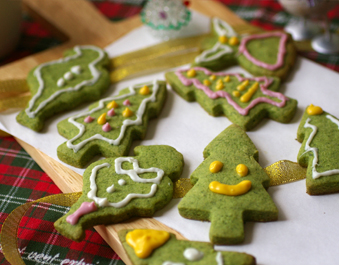 ほうれん草のクリスマスクッキー