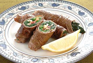 ほうれん草の牛肉巻き