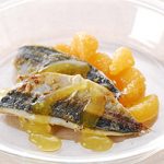 みかんとアジのムニエル
