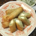 みょうがとタラのチーズ入り春巻き