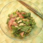 やぶかんぞうとマグロの酢味噌和え