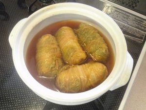 ゆずと鶏ひき肉の白菜ロール