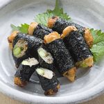 れんこんとアナゴの磯辺揚げ