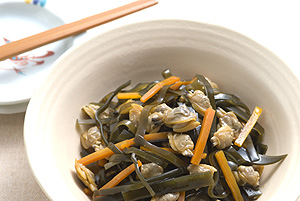 アサリと昆布の煮物