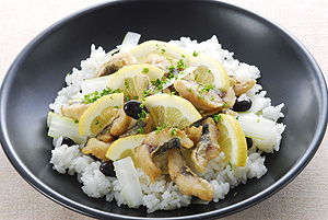 アジと黒豆のライスサラダ