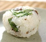 アスパラガスと赤貝のおにぎり