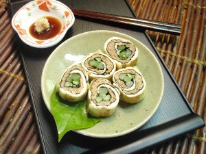 アスパラガスの納豆焼き