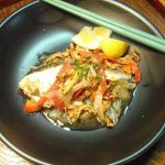 アチャールとタラの蒸し煮