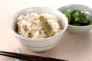 アユの炊き込みご飯