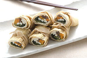 イカと緑黄色野菜の信田煮