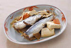イワシと豆腐の煮物