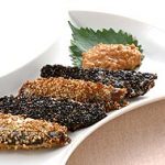 イワシのごま焼き味噌納豆添え