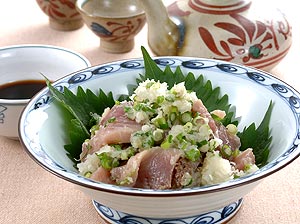 カツオのおろし薬味和え