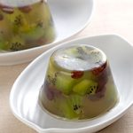 キウイ・レーズン・小豆のゼリー