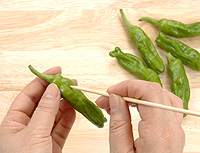キムチと揚げ夏野菜のだし汁和え
