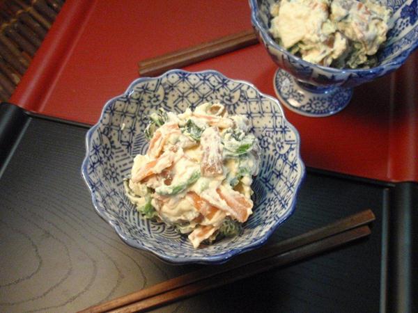 クリームチーズの白和え