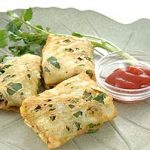 クレソンの薄焼き網卵包み